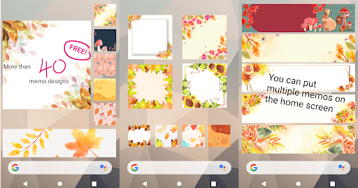 Android application Sticky Memo Notepad Autumn screenshort