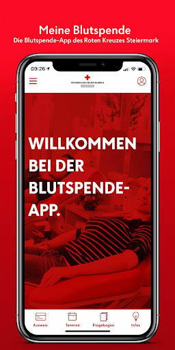 Android application Meine Blutspende screenshort