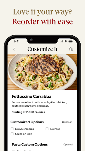 Screenshot of Carrabba's Italian Grill