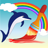 Coloring Book Water Animals icon