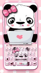 Pink Panda Keyboard Theme Unknown