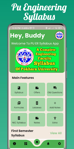 Android application PU Engineering Syllabus screenshort
