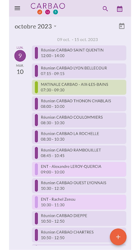 CARBAO Calendrier Screen 2