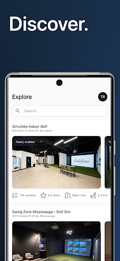 Teebly: Indoor Golf Booking Screenshot 1 - AppWisp.com