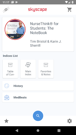 Screenshot of NurseThink® NoteBook