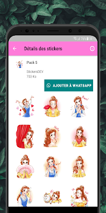 Princess Cartoon Stickers Version 1 APK screenshots 5