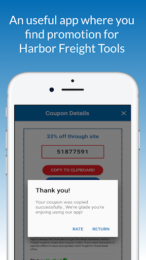 Coupon for Harbor Freight Tool