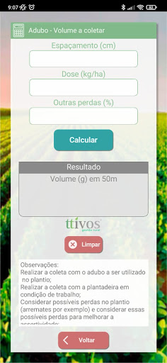 ttivos Calculadora Agronômica Screen 3