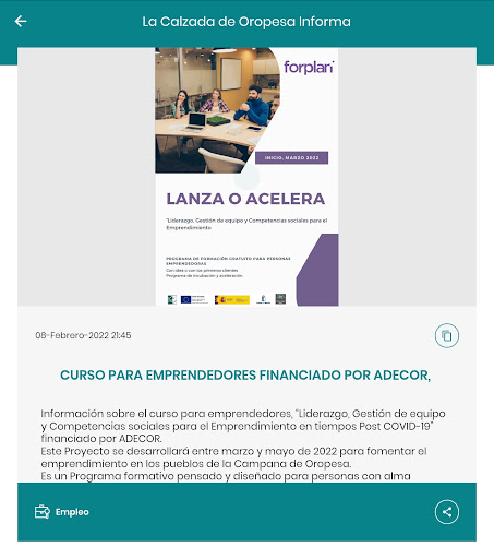La Calzada de Oropesa Informa Screen 3