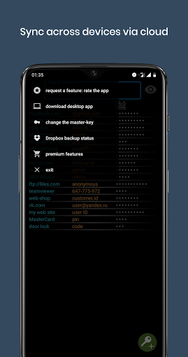 simple cloud password manager Screen 2