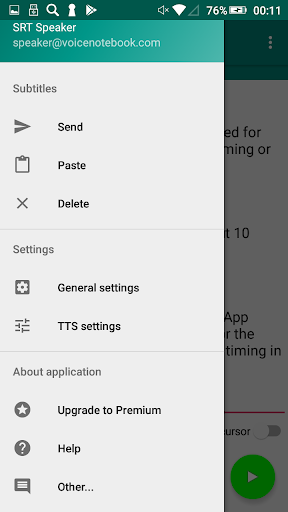 SRT Speaker subtitles to audio Screen 2