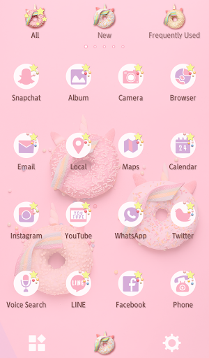 Unicorn Donuts Theme Screen 3