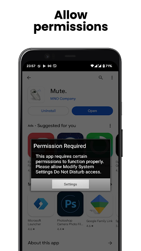 Mute. Screen 3