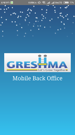 Android application Greshma Backoffice screenshort