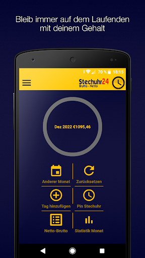 Android application Stempeluhr + Brutto Netto Rech screenshort