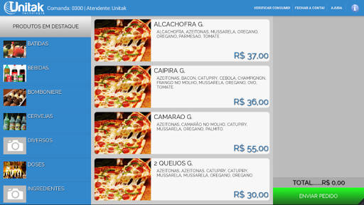 Android application Syscook - Cardápio / Comanda screenshort