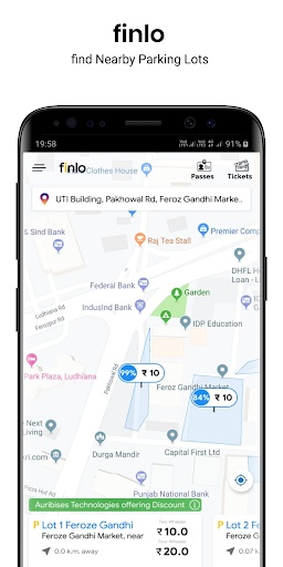 Android application Finlo - Parking Simplified screenshort