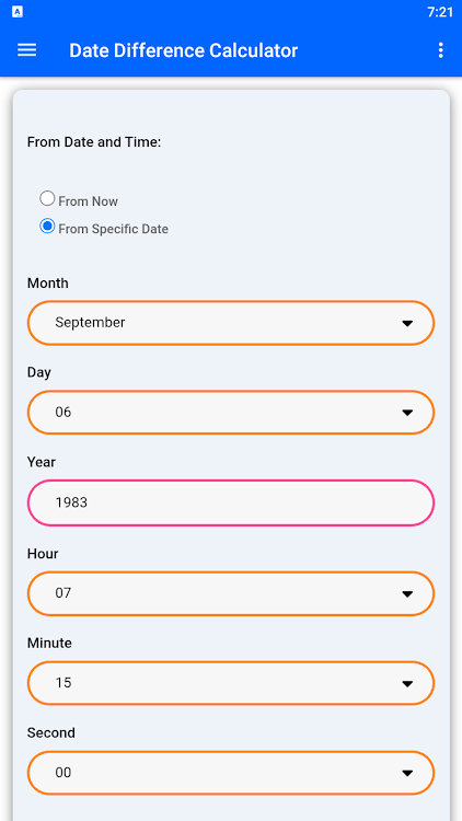 Date Difference Calculator - 14 - (Android)