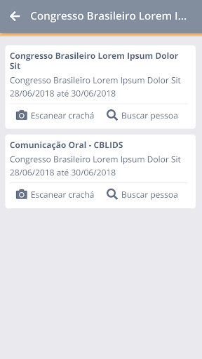 SIGEventos Screen 2