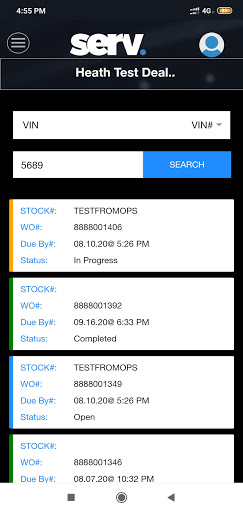 SERV Vendors Screen 3