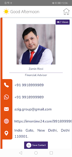 Android application ZAMIN RIZVI screenshort