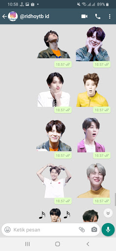 Stiker Wa Jimin BTS Boy Band WAStickerApps
