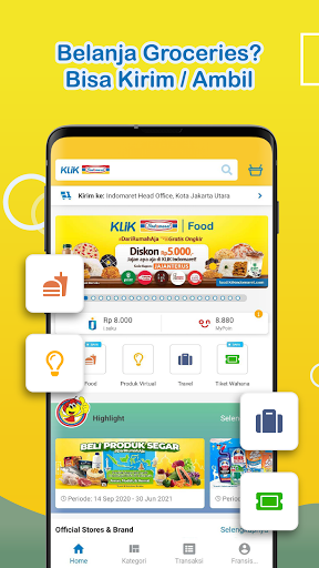 Android application Klik Indomaret screenshort