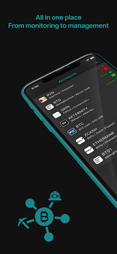 Screenshot of Mining pool monitor: Miner Box
