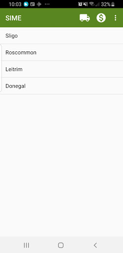 Android application SIME screenshort