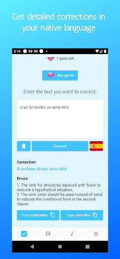 Correct me! Screen 2