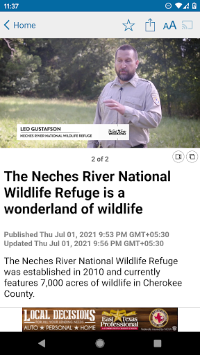 Screenshot of East Texas Weekend