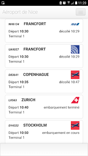 Android application Nice Aéroport screenshort