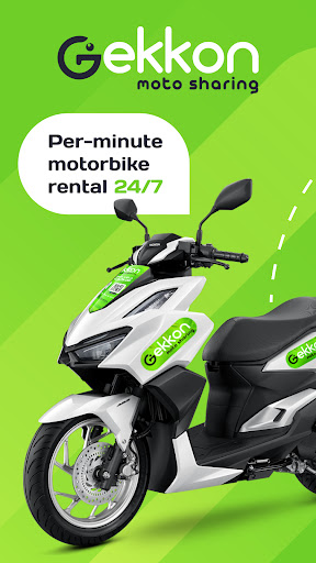 Android application Gekkon Motorbike Sharing screenshort