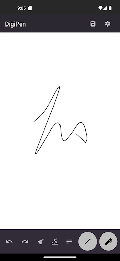 DigiPen: Digital Signature. Screen 2