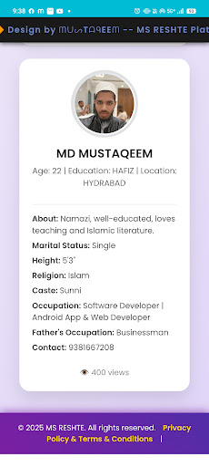 MS RESHTE Halal Muslim Rishta