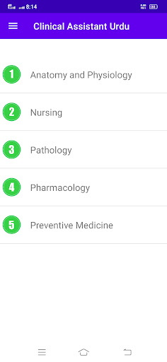 Android application Clinical Assistant Urdu screenshort