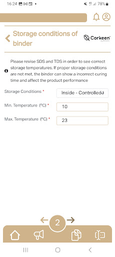 Corkeen App Screen 2