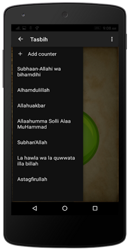 Tasbih & Dhikr counter Screen 2