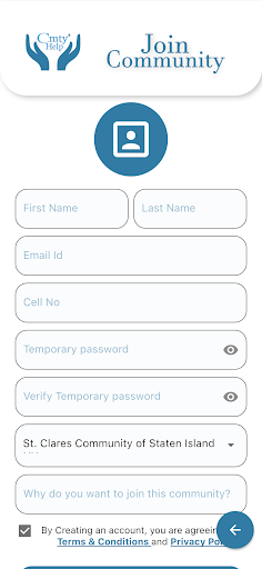 Android application CmtyHelp screenshort