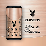 Playboy Black Flowers Theme Apk