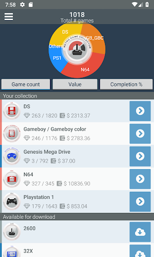Retro Game Collector (Game Collection Database) 1.1.55 screenshots 1