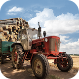 Farm Tractor Driver Cargo icon