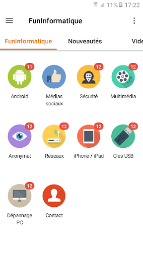 Android application FunInformatique screenshort