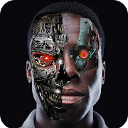 CYBORG CAMERA PHOTO EDITOR -ROBOT STICKERS ON FACE