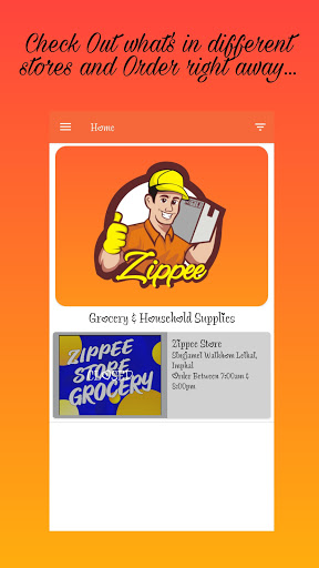 Android application Zippee Shopping screenshort