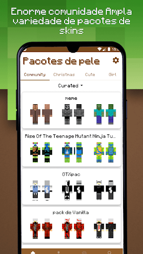 Visualização do aplicativo