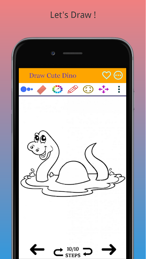 How to Draw Kawaii Dino