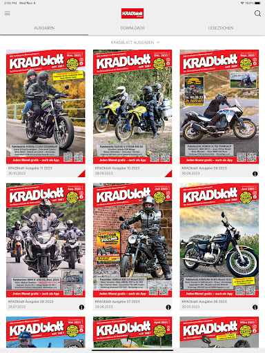 Android application KRADblatt Motorradmagazin screenshort