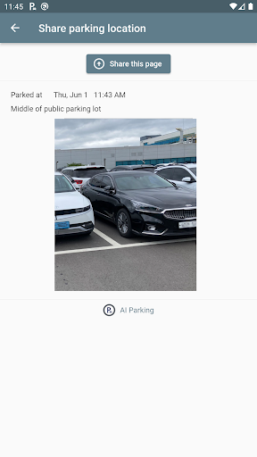 Reminder parked car location Screen 3