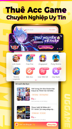 Android application UGGAME-Thuê Acc screenshort